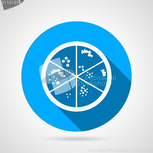 Image of Petri dish round vector icon