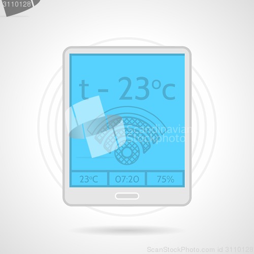 Image of Colorful vector icon for heating controller device 