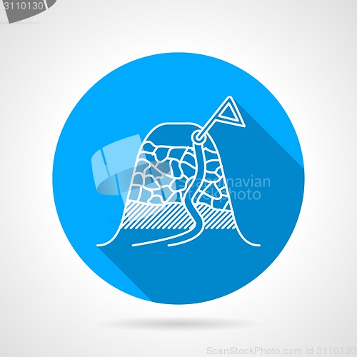 Image of Mountain route round vector icon