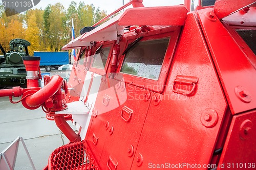 Image of Special fire fighting vehicle SPM on exhibition