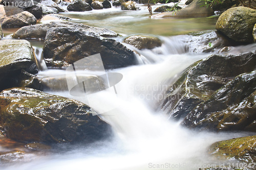 Image of Nature waterfall in deep forest