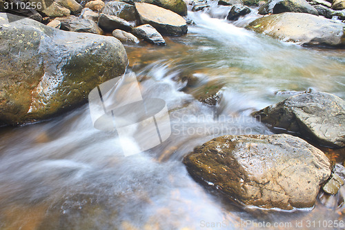 Image of Nature waterfall in deep forest