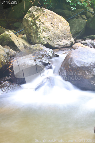 Image of Nature waterfall in deep forest