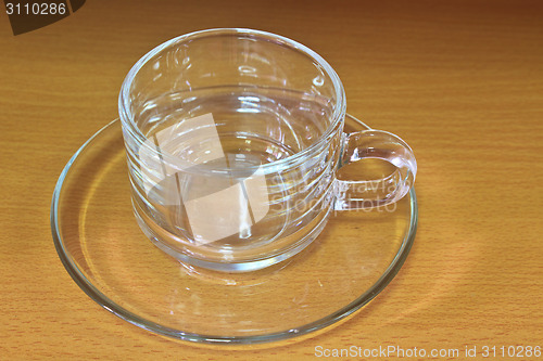Image of Empty glass tea cup