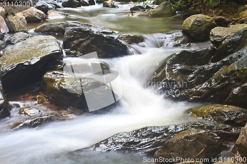 Image of Nature waterfall in deep forest