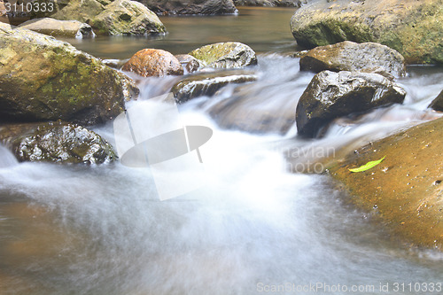 Image of Nature waterfall in deep forest