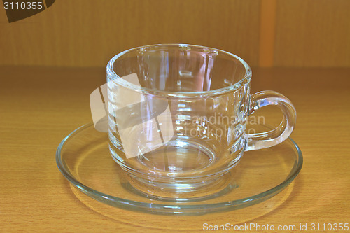 Image of Empty glass tea cup