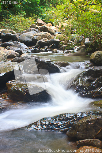 Image of Nature waterfall in deep forest