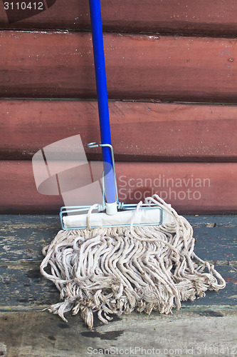 Image of mop cleaning gadgets on terrace
