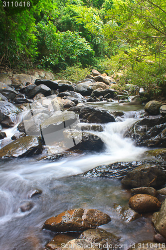 Image of Nature waterfall in deep forest