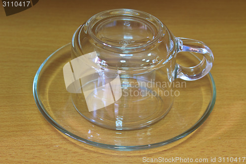 Image of Empty glass tea cup