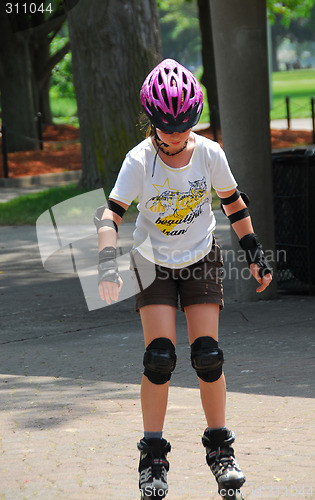 Image of Girl rollerblading