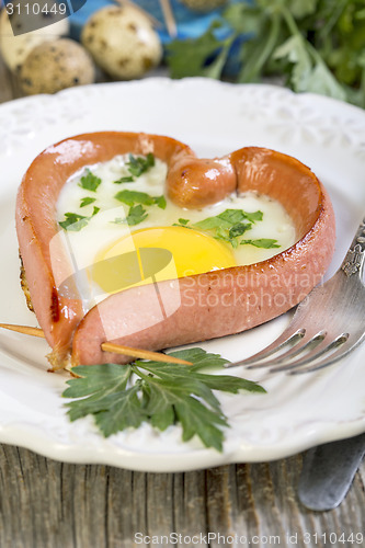 Image of Plate with fried eggs