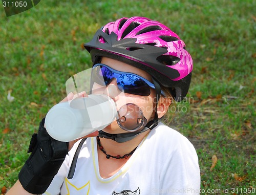 Image of Girl drinking water