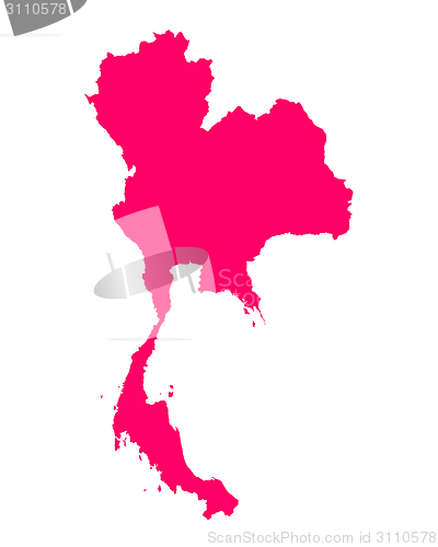 Image of Map of Thailand