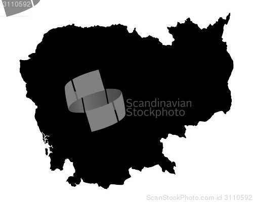 Image of Map of Cambodia