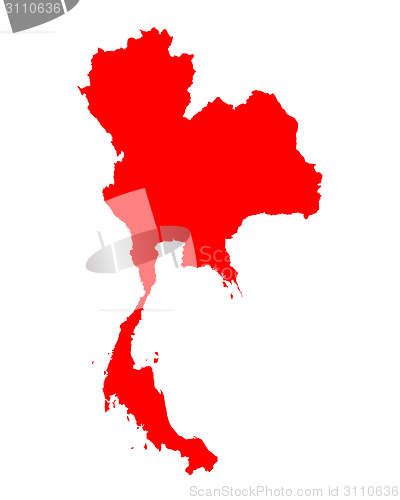 Image of Map of Thailand