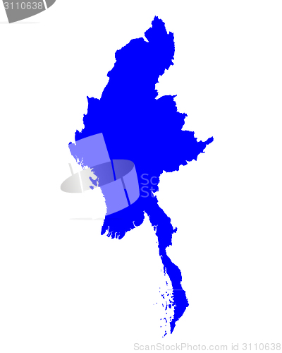 Image of Map of Myanmar