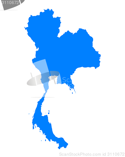 Image of Map of Thailand