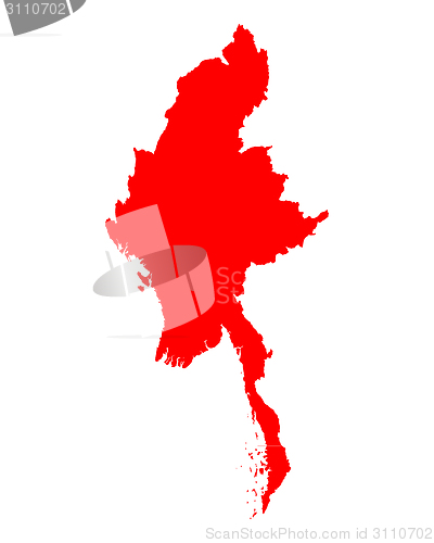Image of Map of Myanmar