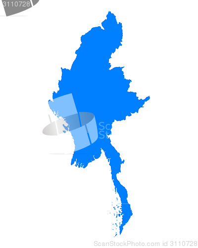 Image of Map of Myanmar