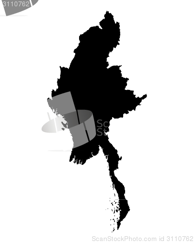 Image of Map of Myanmar
