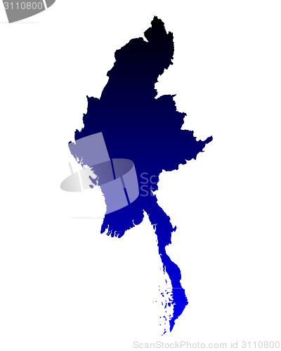 Image of Map of Myanmar