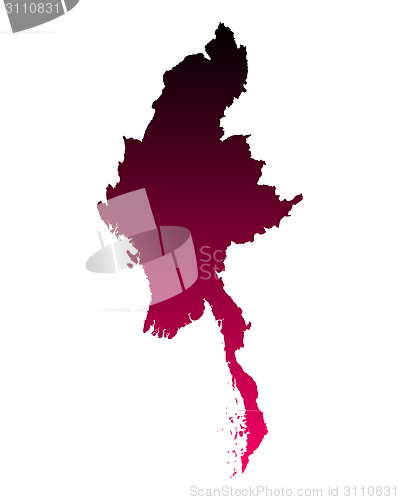 Image of Map of Myanmar