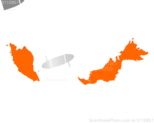 Image of Map of Malaysia