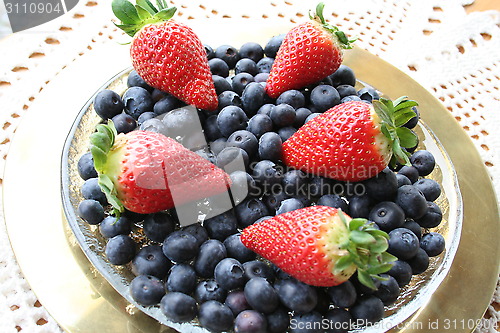 Image of Strawberries and blueberries