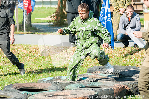 Image of Cadet passes sports stage of relay