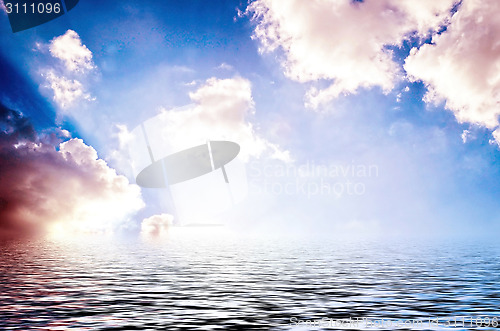 Image of Sky with water