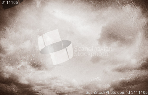 Image of Vintage sky background with retro texture.