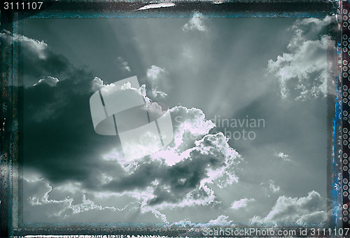 Image of Vintage sky background with retro texture.
