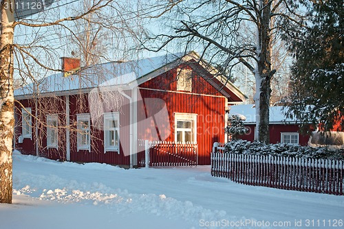 Image of House with red walls.