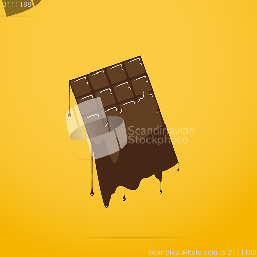 Image of melted chocolate bar