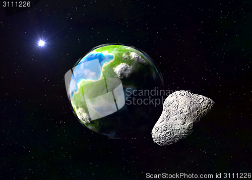 Image of Attack of the asteroid on the Earth