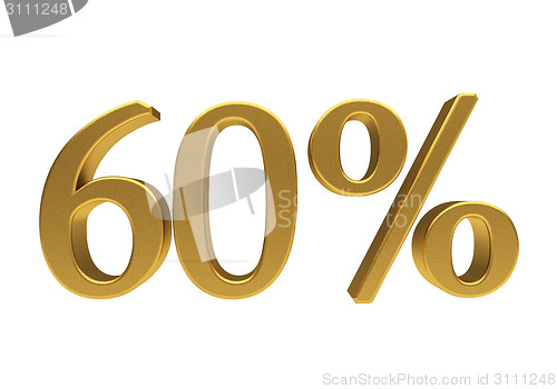 Image of 3D 60 percent isolated