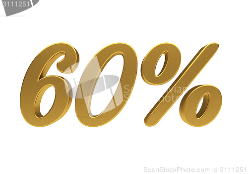 Image of 3D 60 percent isolated