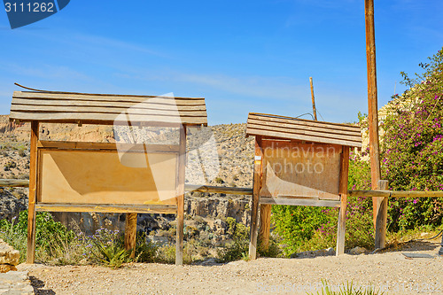 Image of Old wooden billboards