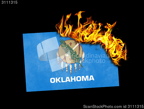 Image of Flag burning - Oklahoma