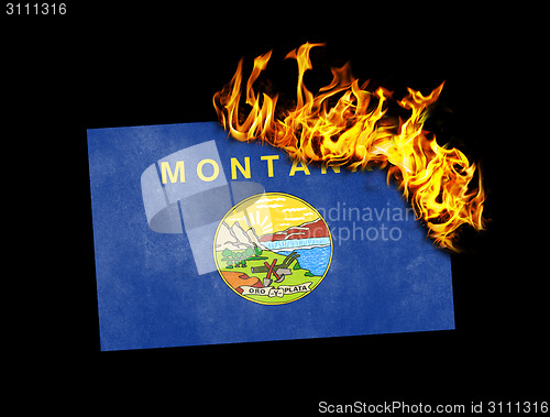 Image of Flag burning - Montana