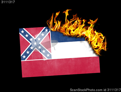 Image of Flag burning - Mississippi