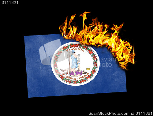 Image of Flag burning - Virginia