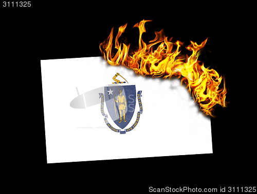 Image of Flag burning - Massachusetts