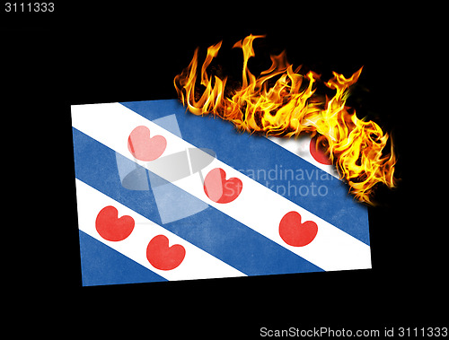 Image of Flag burning - Friesland