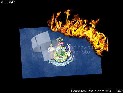Image of Flag burning - Maine