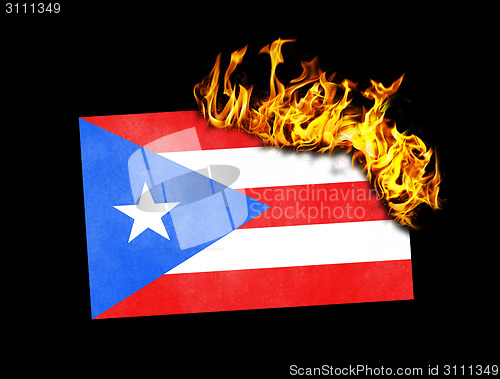 Image of Flag burning - Puerto Rico