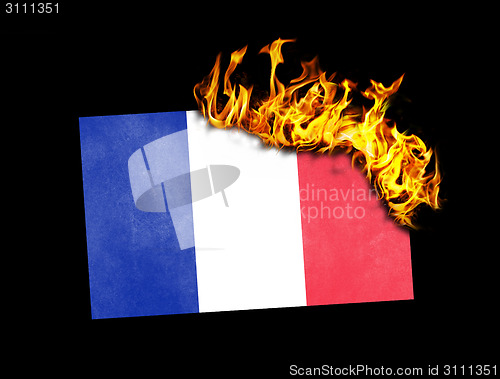 Image of Flag burning - France