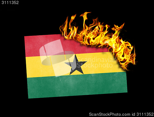 Image of Flag burning - Ghana